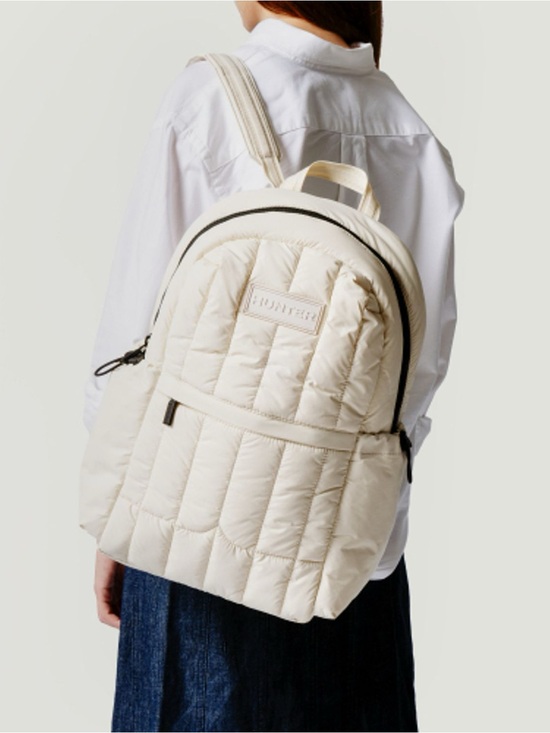 Hunter Intrepid Puffer Large Backpack, White Willow